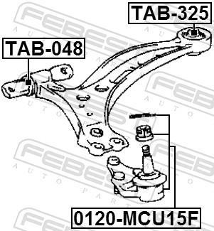 Suspensão, braço oscilante FEBEST ref. TAB-325