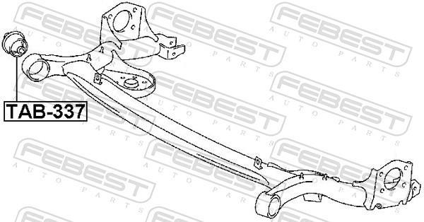 Silentblock del puente trasero FEBEST ref. TAB-337
