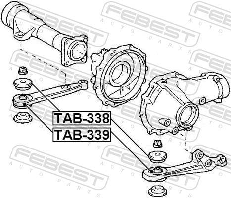Silenciador, diferencial FEBEST ref. TAB-339