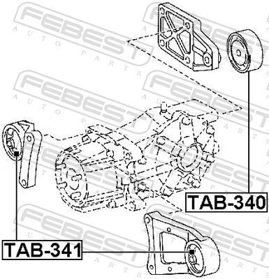 Silenciador, diferencial FEBEST ref. TAB-340