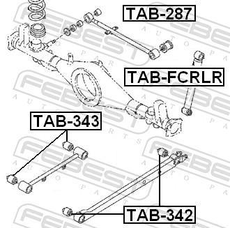 Suspensão, braço oscilante FEBEST ref. TAB-342