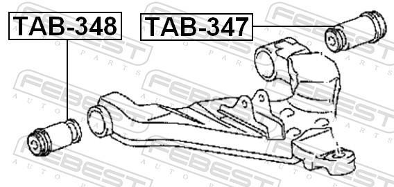 Suspensão, braço oscilante FEBEST ref. TAB-347