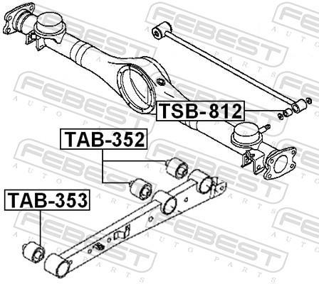 Suspensão, braço oscilante FEBEST ref. TAB-353
