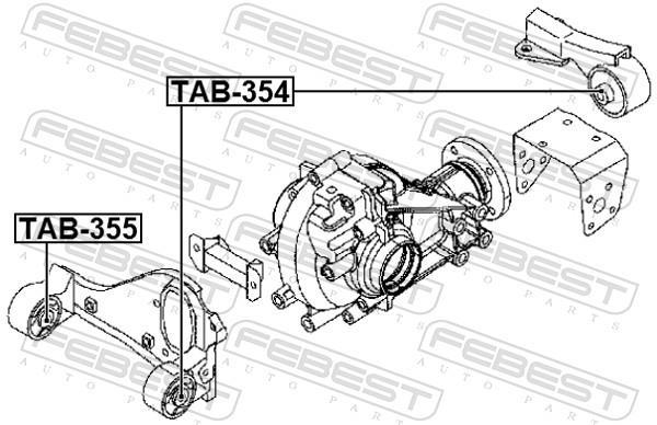 Silenciador, diferencial FEBEST ref. TAB-354