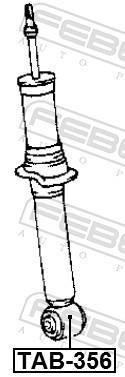 Douille, amortisseur FEBEST TAB-356