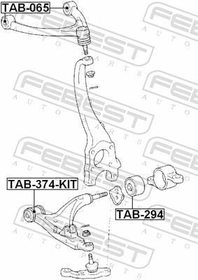 Suspensão, braço oscilante FEBEST ref. TAB-374-KIT