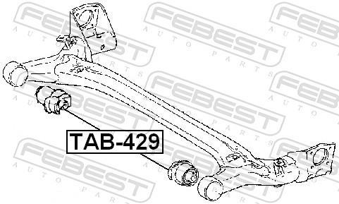 Silentblock del puente trasero FEBEST ref. TAB-429