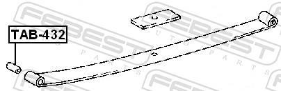 Coussinet de palier, ressort à lames FEBEST ref. TAB-432