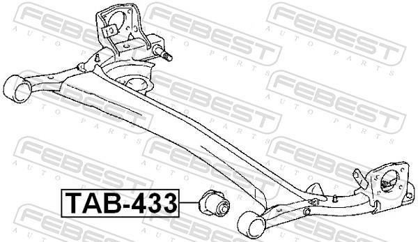 Silentblock del puente trasero FEBEST ref. TAB-433