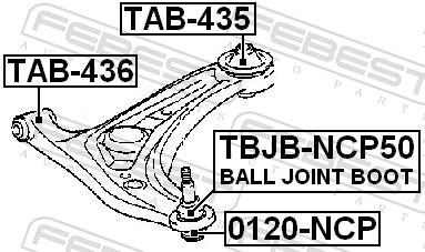 Suspensão, braço oscilante FEBEST ref. TAB-435