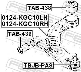 Suspensão, braço oscilante FEBEST ref. TAB-438