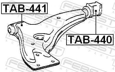 Suspensão, braço oscilante FEBEST ref. TAB-440