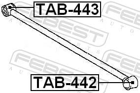 Suspensão, braço oscilante FEBEST ref. TAB-442