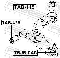 Suspensão, braço oscilante FEBEST ref. TAB-445