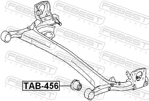 Suspension, corps de l'essieu FEBEST ref. TAB-456