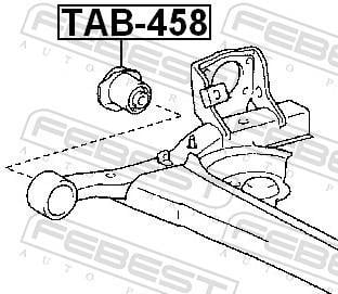 Silentblock del puente trasero FEBEST ref. TAB-458