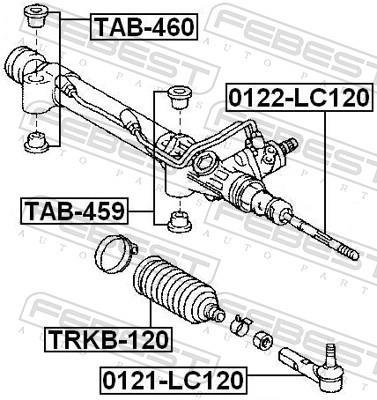Suspension, crémaillère de direction FEBEST ref. TAB-460
