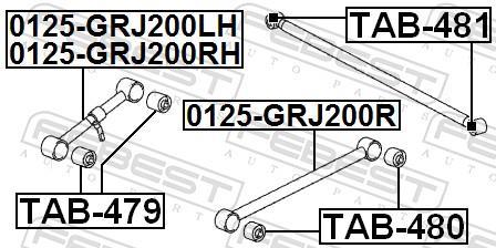 Suspensão, braço oscilante FEBEST ref. TAB-481