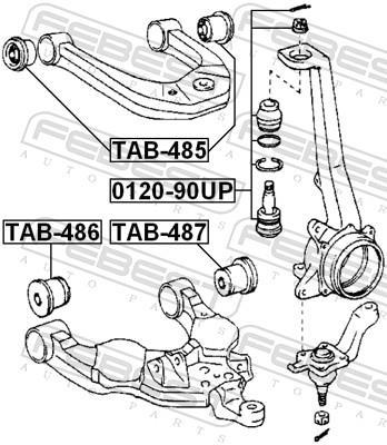 Suspensão, braço oscilante FEBEST ref. TAB-485