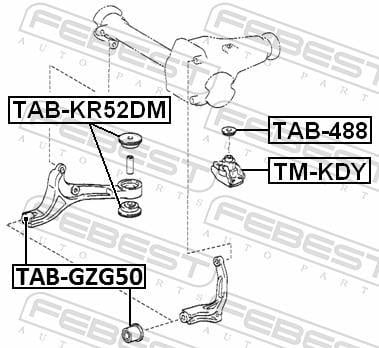 Silenciador, diferencial FEBEST ref. TAB-488
