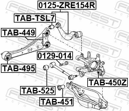 Suspensão, braço oscilante FEBEST ref. TAB-495