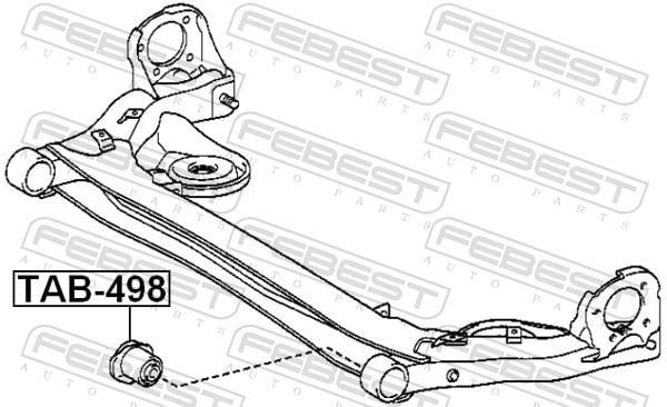 Silentblock del puente trasero FEBEST ref. TAB-498