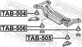 Silentblock del puente trasero FEBEST ref. TAB-505