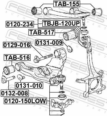 Suspensão, braço oscilante FEBEST ref. TAB-517