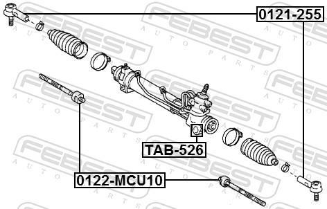 Suspension, crémaillère de direction FEBEST ref. TAB-526