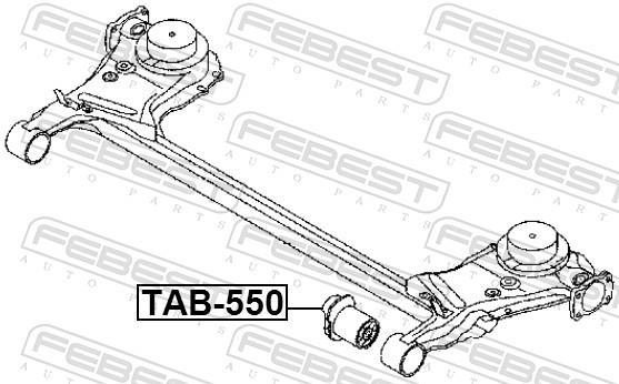 Silentblock del puente trasero FEBEST ref. TAB-550
