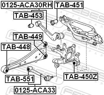 Suspensão, braço oscilante FEBEST ref. TAB-551