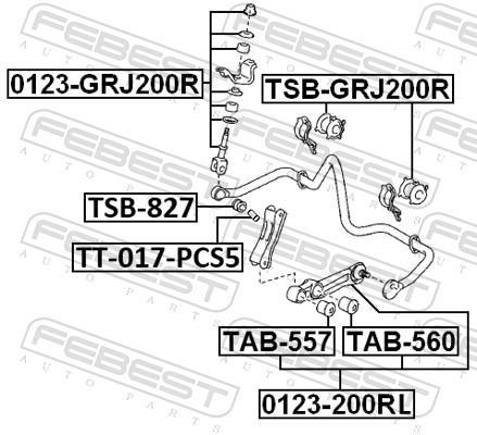 Suspensão, braço oscilante FEBEST ref. TAB-557