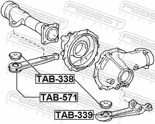 Silenciador, diferencial FEBEST ref. TAB-571