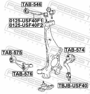 Suspensão, braço oscilante FEBEST ref. TAB-576