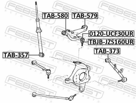 Suspensão, braço oscilante FEBEST ref. TAB-580