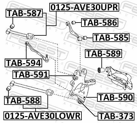 Silent bloc de suspension FEBEST ref. TAB-586