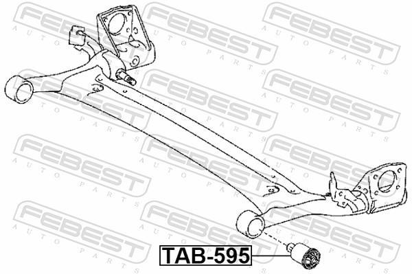 Silentblock del puente trasero FEBEST ref. TAB-595