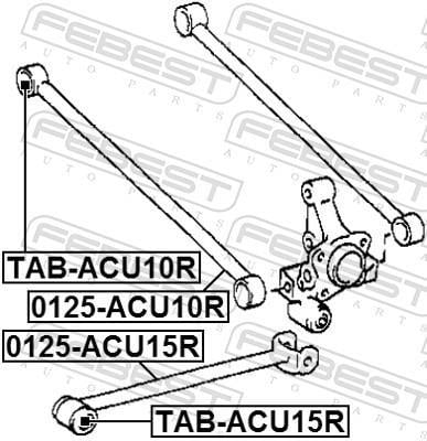 Suspensão, braço oscilante FEBEST ref. TAB-ACU10R