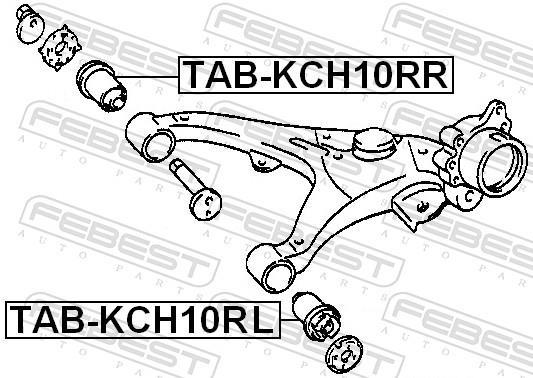 Suspensão, braço oscilante FEBEST ref. TAB-KCH10RR