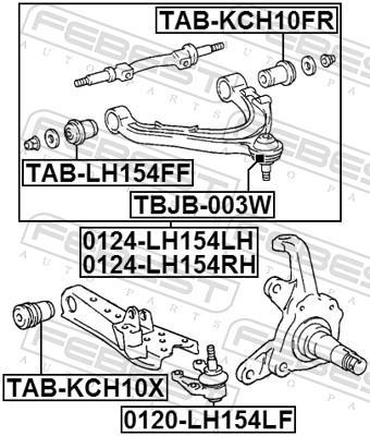 Suspensão, braço oscilante FEBEST ref. TAB-KCH10X