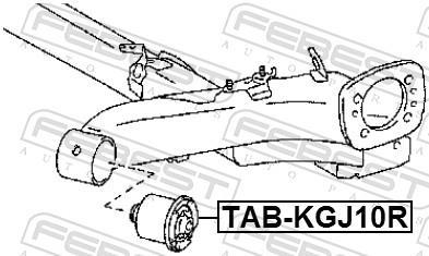 Suspension, corps de l'essieu FEBEST ref. TAB-KGJ10R