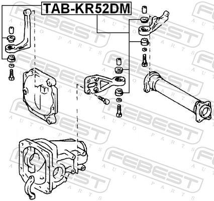 Silenciador, diferencial FEBEST ref. TAB-KR52DM