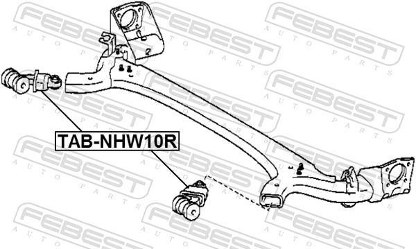 Silentblock de Suspensión FEBEST ref. TAB-NHW10R