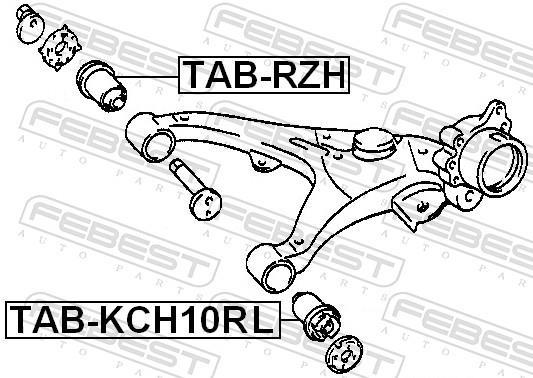 Suspensão, braço oscilante FEBEST ref. TAB-RZH