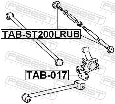 Silent bloc de suspension FEBEST ref. TAB-ST200LRUB