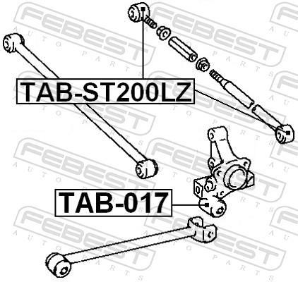 Silent bloc de suspension FEBEST TAB-ST200LZ