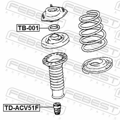Rolamento copo de suspensão FEBEST ref. TB-001