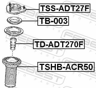 Rolamento copo de suspensão FEBEST TB-003