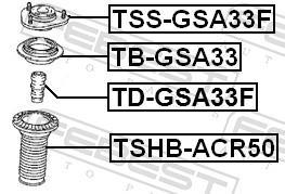 Rolamento copo de suspensão FEBEST ref. TB-GSA33