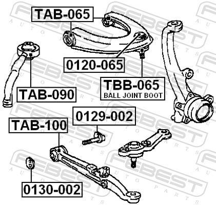 Kit de réparation, rotule de suspension FEBEST ref. TBB-065